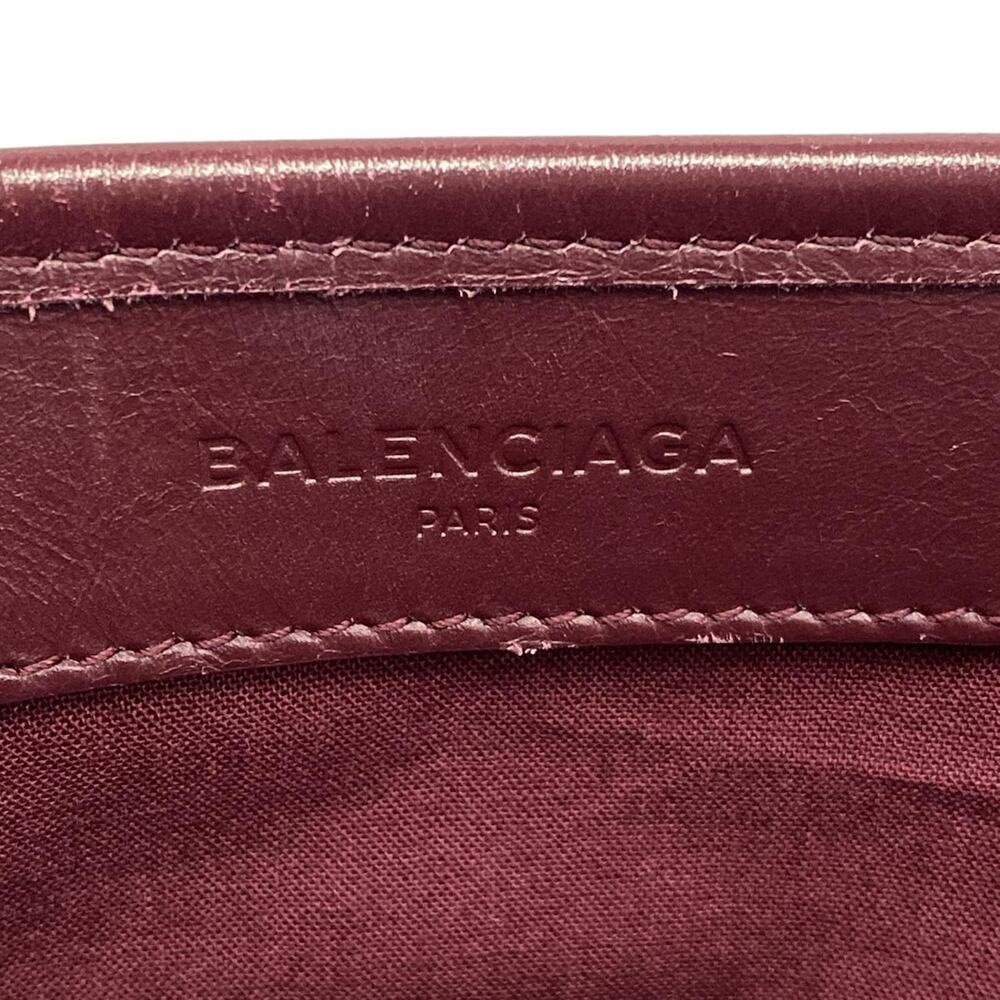 Balenciaga Navy Cabas XS Tote Bag 390346 Cream Bordeaux Canvas Leather - Picture 9 of 15